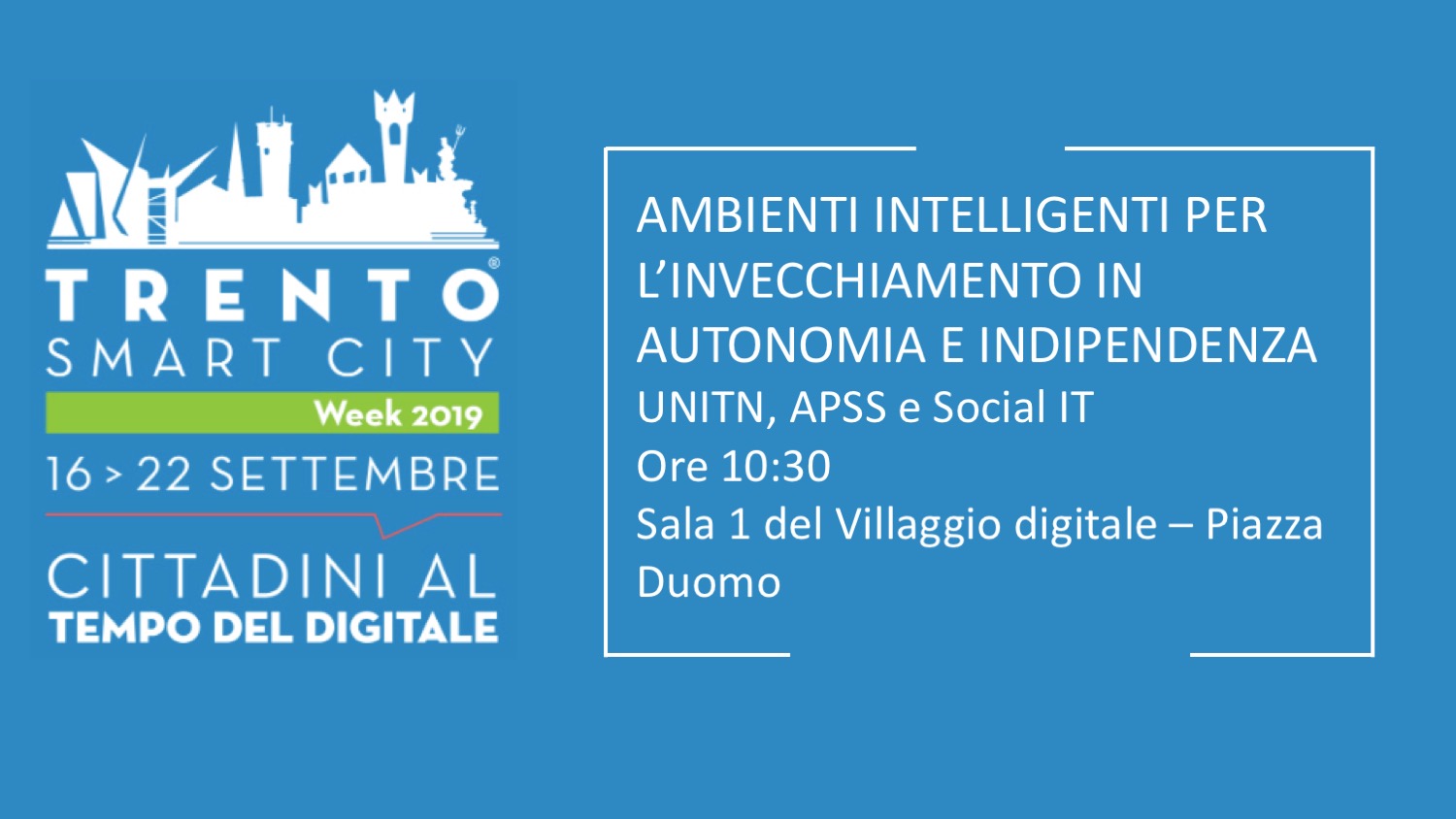 Trento smart city week 2019