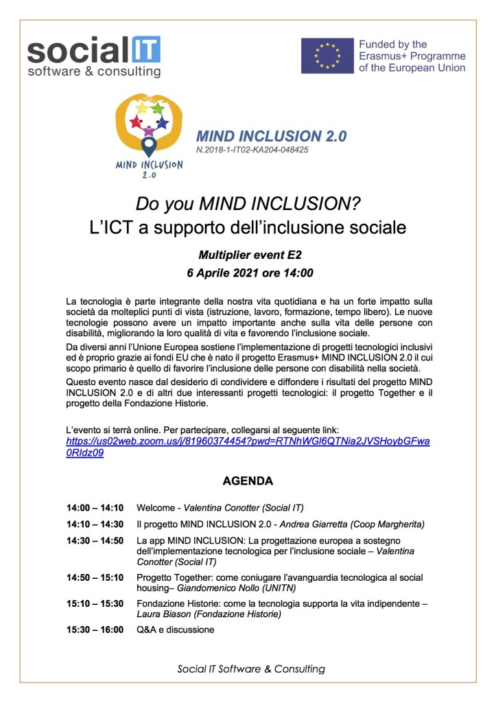 Agenda evento Do you MIND INCLUSION?